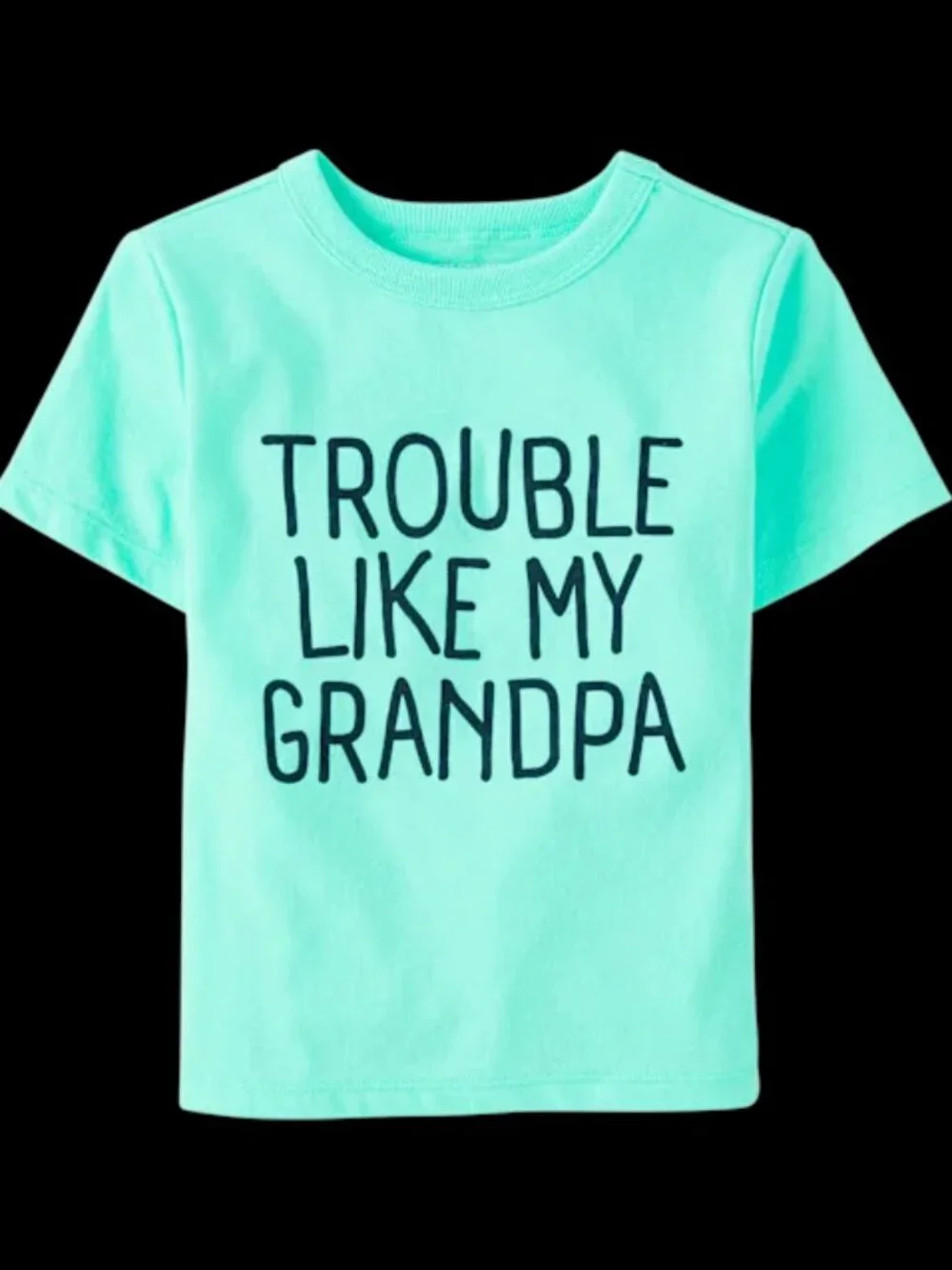Trouble Like My Grandpa Graphic Toddler Tshirt School Travel Outdoor Play Beach